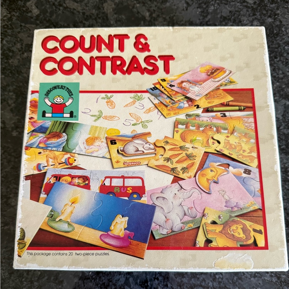 Count & Contrast Kids Learning Puzzle - Multicolor